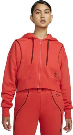Толстовка жіноча Nike W NSW AIR FLC HD FZ червона DQ6579-696