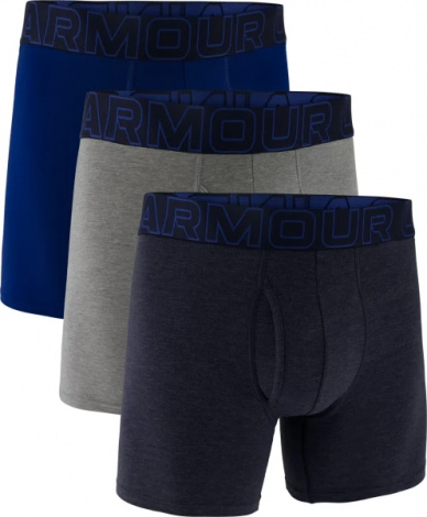 Трусы (боксерки) Under Armour PERFORMANCE COTTON 6IN 3-PACK BOXERJOCK синие, темно-синие, серые (3 пары) 1383889-410