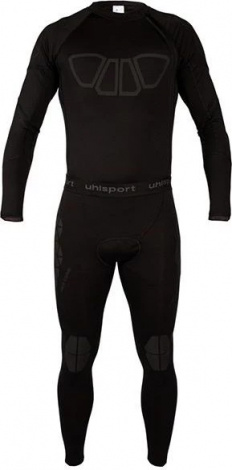 Компрессионный комбинезон для вратаря Uhlsport BIONIKFRAME LONGSUIT BLACK EDITION черный 1005650 02