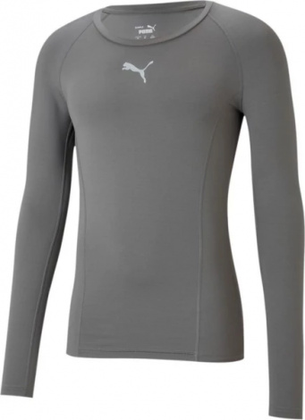 Термобілизна футболка д/р Puma LIGA BASELAYER LONG SLEEVE MEN'S TEE сіра 65592017
