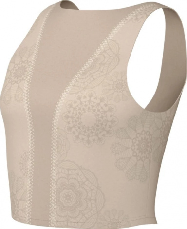 Топ женский Nike W NY DF LUXE CROP TANK NV бежевый DV9171-126