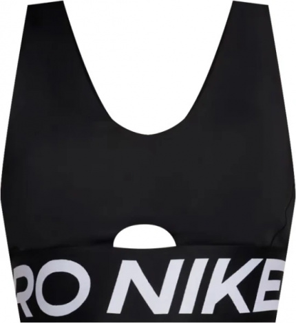 Топ женский Nike PRO INDY PLUNGE PADDED BRA BOLD черный HF7324-010