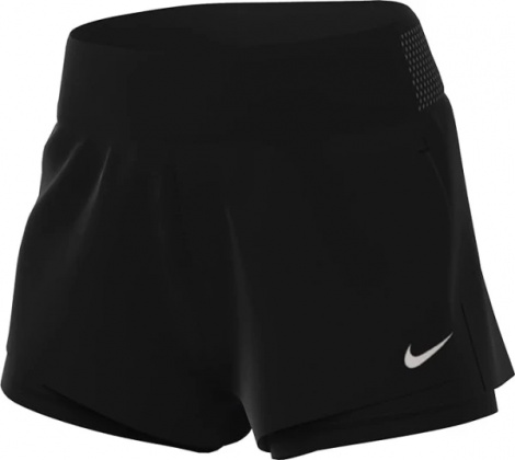 Шорты для бега женские Nike W NK SWIFT DF MR 3IN 2N1 SHORT черные DX1029-010