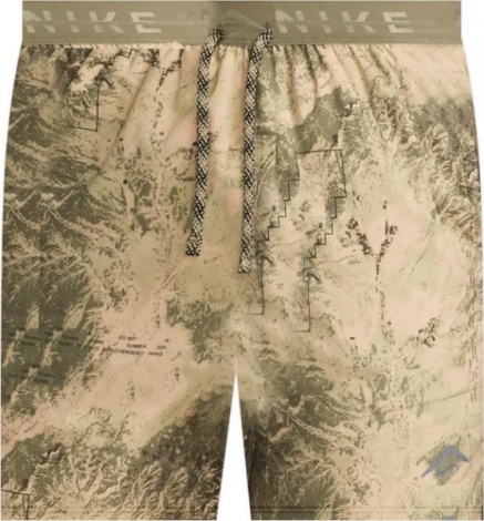 Шорты для бега Nike M NK DF STRIDE 7BF SHORT AOP оливковые FN3314-222