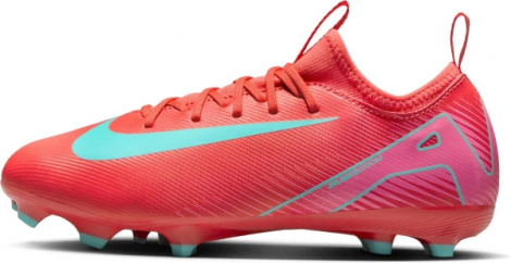 Бутсы детские Nike JR MERCURIAL ZOOM VAPOR 16 ACADEMY FG/MG красно-розово-бирюзовые FQ8392-800