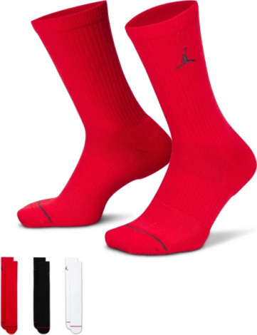 Шкарпетки Nike JORDAN EVERYDAY CREW SOCKS білі, чорні, червоні (3 пари) DX9632-918