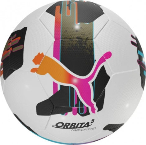 Футбольний м'яч Puma ORBITA 5 TB HARDGROUND біло-чорно-оливковий