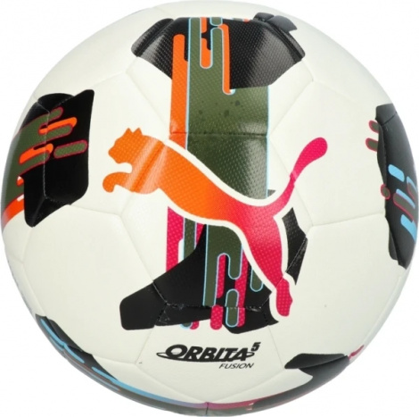 Футбольний м'яч Puma ORBITA 5 FUSION біло-чорно-оливковий