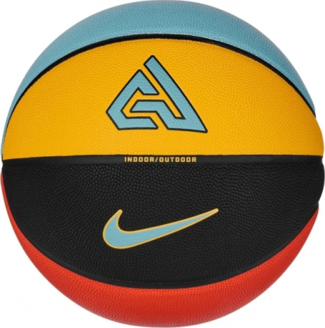 Баскетбольный мяч Nike ALL COURT 2.0 8P G ANTETOKOUNMPO DEFLATED желто-голубо-красно-черный
