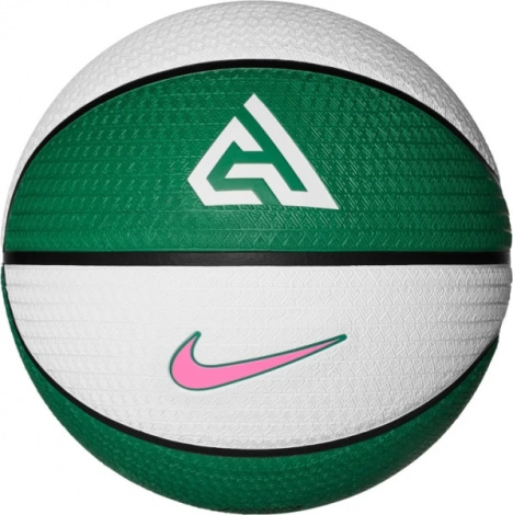 Баскетбольний м'яч Nike PLAYGROUND 8P 2.0 G ANTETOKOUNMPO DEFLATED біло-зелено-рожевий