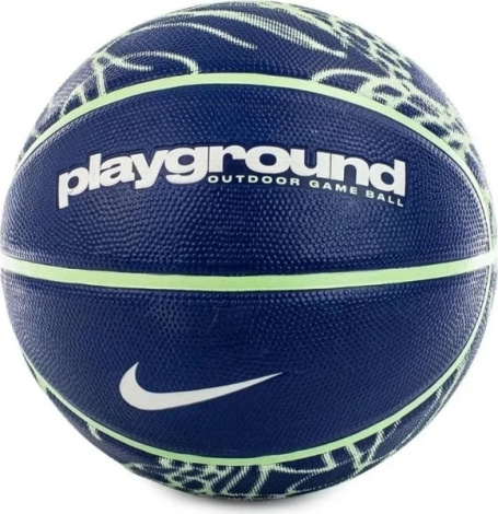 Баскетбольний м'яч Nike EVERYDAY PLAYGROUND 8P GRAPHIC DEFLATED темно-синьо-лаймовий
