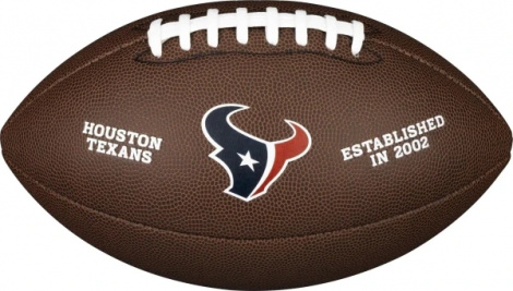 Мяч для американского футбола Wilson NFL LICENSED BALL HOUSTON TEXANS темно-коричневый