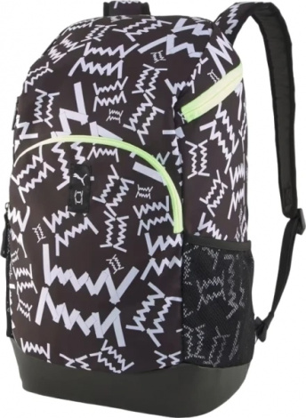 Рюкзак Puma BASKETBALL BACKPACK 27L чорно-біло-салатовий 079205-01