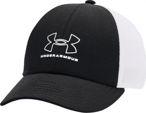 Кепка женская Under Armour ISO-CHILL DRIVER MESH ADJ черно-белая 1369802-001