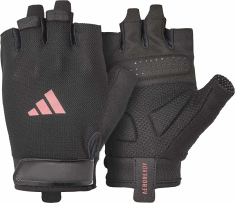 Рукавички для тренінгу Adidas ESSENTIAL TRAINING GLOVES чорно-рожеві M ADGB-15002PK