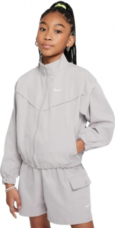 Куртка підліткова Nike SPORTSWEAR OVERSIZED LIGHTWEIGHT JACKET світло-сіра FZ5557-009