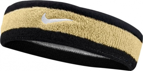 Повязка на голову Nike SWOOSH HEADBAND черно-светло-коричневая N.000.1544.055.OS