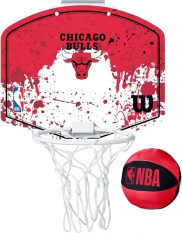 Набор баскетбольный детский Wilson NBA TEAM MINI HOOP CHICAGO BULLS красно-черный WTBA1302CHI