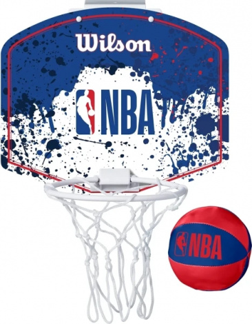 Набор баскетбольный детский Wilson NBA TEAM MINI HOOP NBA сине-красно-белый WTBA1302NBARD