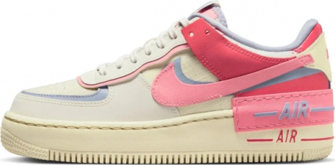 Кросівки жіночі Nike W AIR FORCE 1 SHADOW бежево-рожево-фіолетові DV7449-101