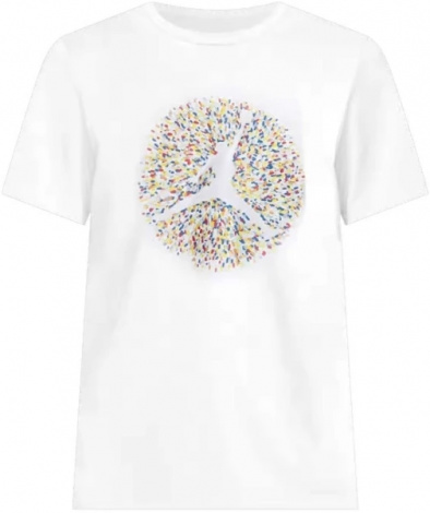 Футболка Nike M J FLT ESS POOL SS CREW белая FN6006-100