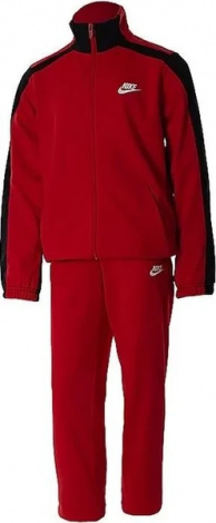 Спортивный костюм подростковый Nike NSW HBR POLY TRACKSUIT красно-черный DD0324-657