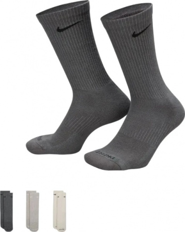 Носки Nike U EVER DA PLUS CUSH CREW серые (3 пары) SX6888-991