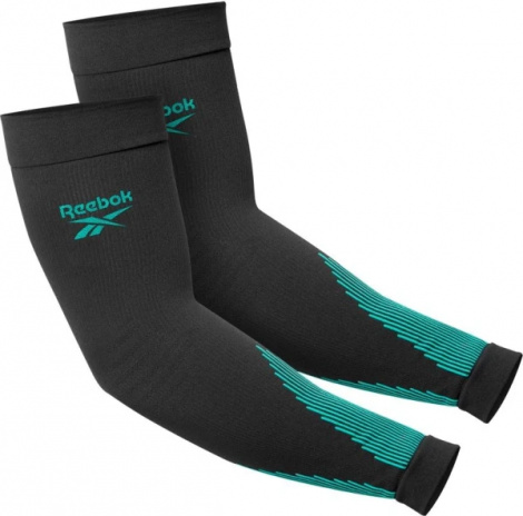 Рукави компресійні Reebok KNITTED COMPRESSION ARM SLEEVE 2 шт. чорно-бірюзові M RRSL-15034