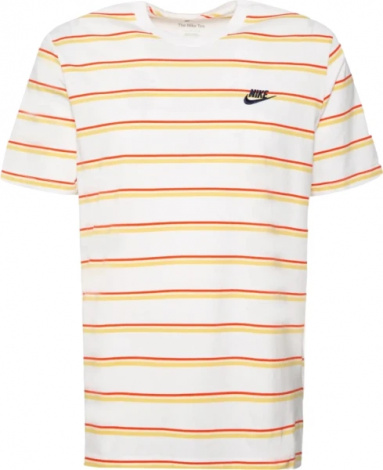 Футболка Nike M TEE CLUB STRIPE біло-жовто-червона DZ2985-100
