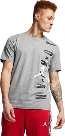Футболка Nike JORDAN M JSW TEE HBR VERTICAL JRDN сіра BV0086-091