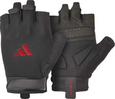 Рукавички для тренінгу Adidas ESSENTIAL TRAINING GLOVES чорно-червоні S ADGB-15001RD