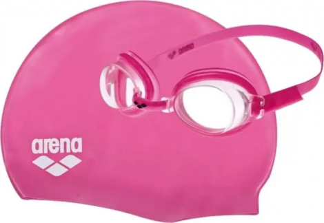 Набор для плавания (очки и шапочка) детский Arena POOL JR SET розовый 92423-092