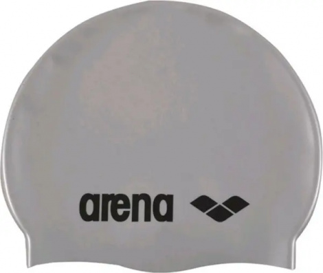 Шапочка для плавания детская Arena CLASSIC SILICONE JR серебряная 91670-051