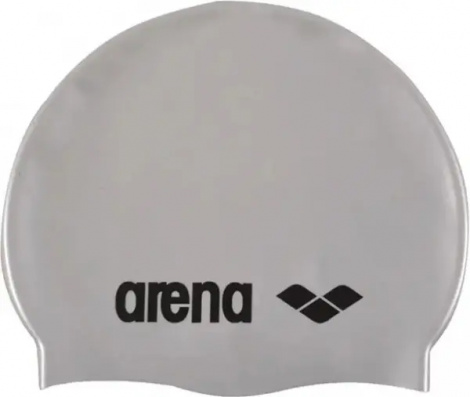 Шапочка для плавания Arena CLASSIC SILICONE серебряная 91662-051