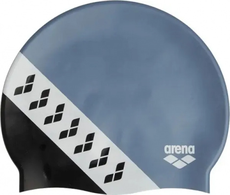 Шапочка для плавания Arena ICONS TEAM STRIPE CAP серо-черно-белая 001463-135