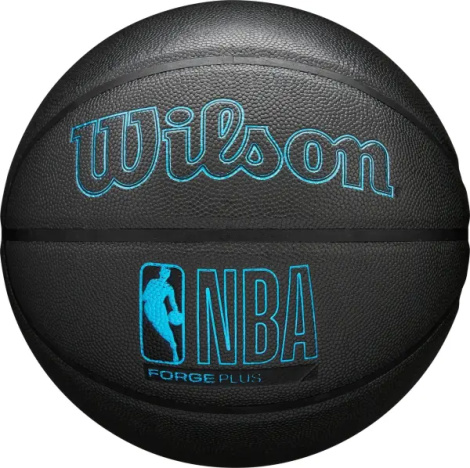Баскетбольный мяч Wilson NBA FORGE PLUS CHARCOAL черно-голубой Размер 7 WZ2016803XB7