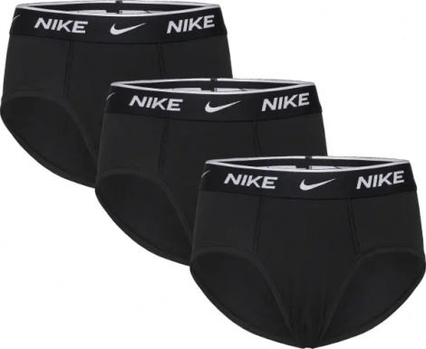 Труси (бріфи) підліткові Nike DRI-FIT ESSENTIAL COTTON STRETCH HIP BRIEFS чорні (3 штуки) 9N1185-023