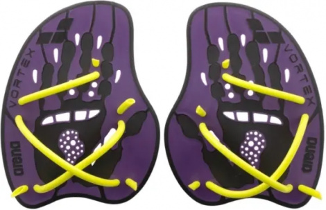 Лопатки для плавания Arena VORTEX EVOLUTION HAND PADDLE фиолетово-желтые 95232-140