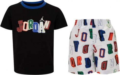Комплект літній дитячий Nike JORDAN COURT OF LEGENDS чорно-білий 85D705-782