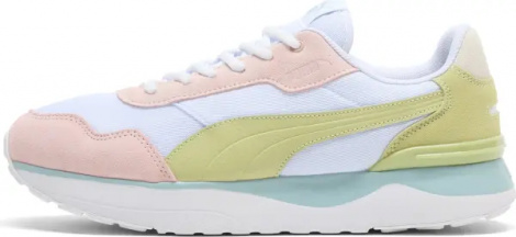 Кроссовки женские Puma R78 VOYAGE EUCALYPTUS бело-персиково-салатовые 402216-02