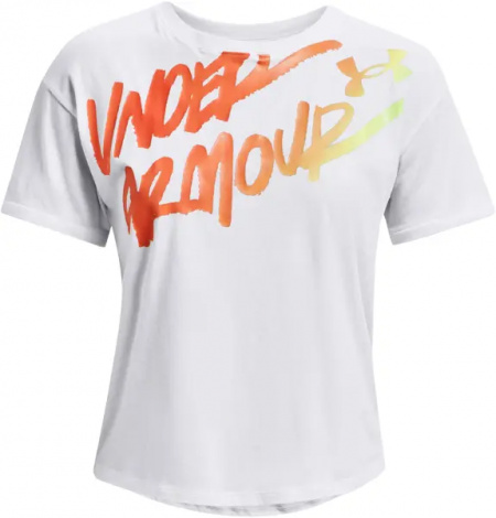 Футболка жіноча Under Armour CHROMA GRAPHIC біло-помаранчева 1366006-100