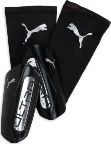 Щитки футбольные Puma ULTRA LIGHT SLEEVE черно-серебряные 030989-03