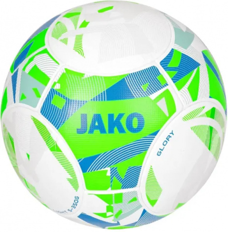 Футбольний м'яч полегшений Jako GLORY біло-зелено-синій