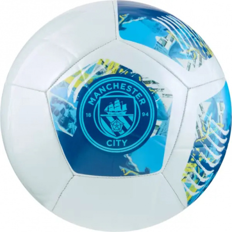 Футбольний м'яч Puma MANCHESTER CITY FTBLNRGY біло-синій