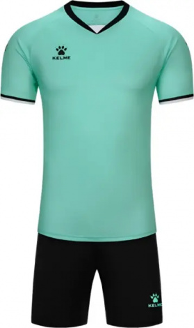 Комплект футбольной формы детский Kelme бирюзово-черный 8551ZB31084.9305