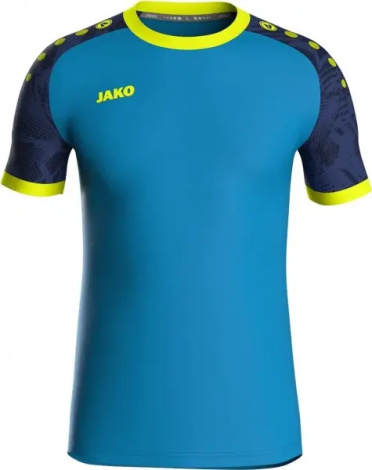Футболка джерси детская Jako ICONIC S/S голубо-сине-желтая 4224-444