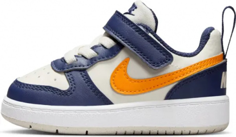 Кросівки дитячі Nike COURT BOROUGH LOW RECRAFT (TD) темно-синьо-оранжево-кремові DV5458-126