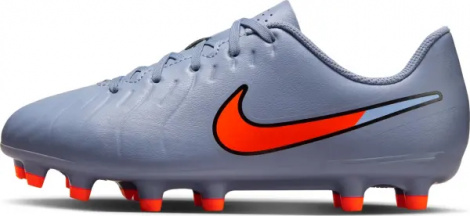 Бутси дитячі Nike JR TIEMPO LEGEND 10 CLUB FG/MG димчасто-блакитно-помаранчеві DV4352-402