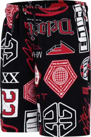 Шорты подростковые Nike JORDAN ESSENTIALS FRENCH TERRY PRINTED черно-красно-белые 95D743-023