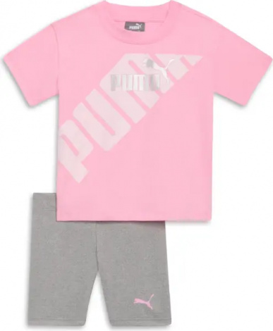 Комплект літній дитячий Puma BIG LOGO рожево-сірий 859962-01